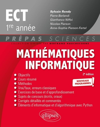 Mathématiques informatique ECT 1re année 2e édition