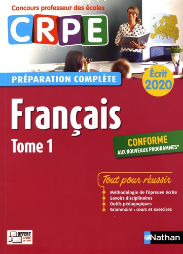 Français écrit CRPE. Tome 1  Edition 2020