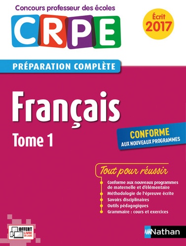Sylviane Baudelle et Claire Doquet - Français - Tome 1, épreuve écrite CRPE.
