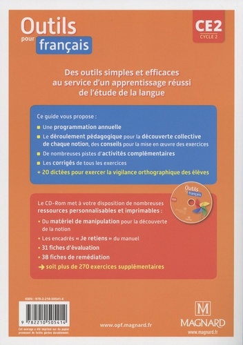 Outils pour le français CE2 cycle 2 - Guide... de Sylvie Aminta - Grand  Format - Livre - Decitre