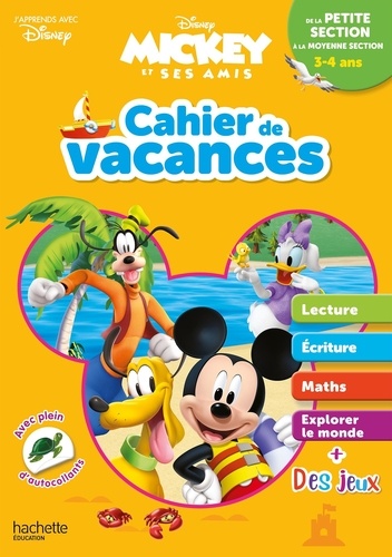 Cahier de vacances de la petite section à la moyenne section. Mickey et ses amis  Edition 2020