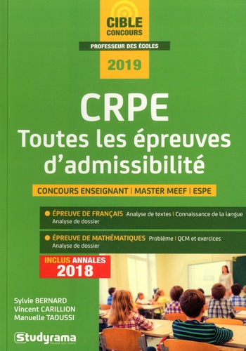 CRPE. Toutes les épreuves d'admissibilité  Edition 2019