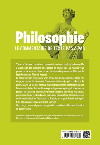 Philosophie - Le commentaire de texte pas à pas. Méthodologie et exercices corrigés - CPGE, Université, Concours