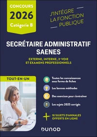 Secrétaire administratif et SAENES, externe, interne, 3e voie et examens professionnels, Catégorie B