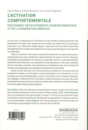 L'activation comportementale. Traitement des évitements comportementaux et de la rumination mentale