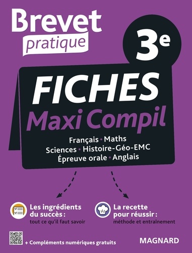 Fiches Maxi Compil 3e. Français, Maths, Sciences, Histoire-Géo-EMC, Epreuve orale, Anglais  Edition 2022