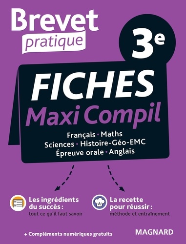 Fiches Maxi Compil 3e. Français, Maths, Sciences, Histoire-Géo-EMC, Epreuve orale, Anglais  Edition 2022
