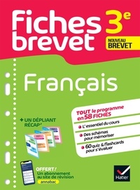 Sylvie Dauvin - Fiches brevet - Français 3e Brevet 2025 - tout le programme en fiches de révision détachables.