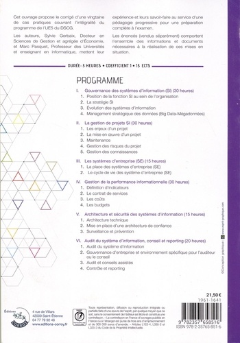 Management des systèmes d'information DSCG 5. Corrigé, cas pratiques  Edition 2020