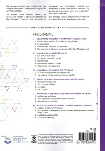 Management des systèmes d'information DSCG UE5. Enoncé  Edition 2022-2023