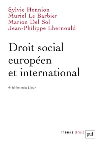 Sylvie Hennion et Marion Del Sol - Droit social européen et international.