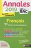 Français 1re séries technologiques. Sujets et corrigés  Edition 2019
