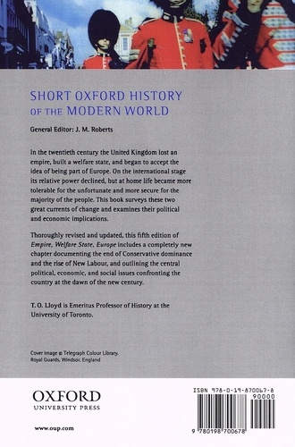 Empire, Welfare State, Europe. History of the United Kingdom 1906-2001 5th edition