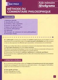 Méthode du commentaire philosophique