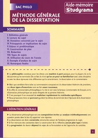 Méthode générale de la dissertation