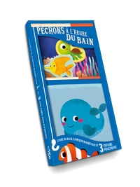  Tam Tam Editions - La baleine - Coffret avec un livre de bain, un hameçon magnétique et 3 copains aquatiques.
