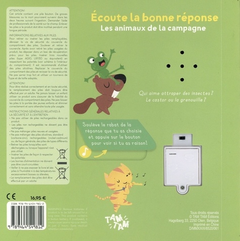Les animaux de la campagne de Tam Tam Editions - Album - Livre - Decitre
