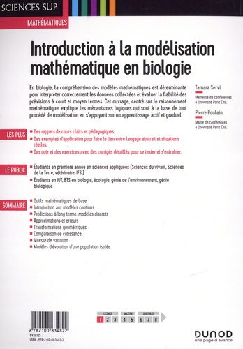 Introduction à la modélisation mathématique en biologie