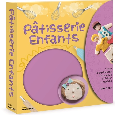 Tania Zaoui - Coffret Pâtisserie enfants - Contient 1 livre de recettes, 1 emporte-pièce ourson, 1 emporte-pièce coeur, 5 cuillères mesureuses.