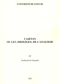 Cajétan ou les "prodiges" de l'analogie