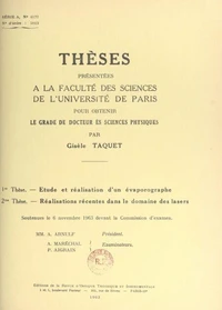 Étude et réalisation d'un évaporographe