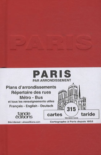  Taride - Paris par arrondissement.
