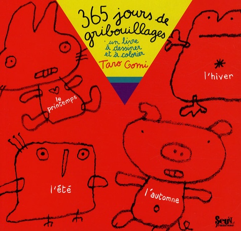 Taro Gomi - 365 Jours de gribouillages - Un livre à dessiner et à colorier.