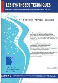 A Chevrel - Les synthèses techniques SNIDE N° 4-4 : Sociologie, politique, économie.