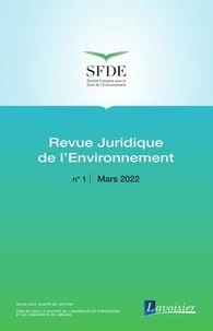  Office international de l'eau - Revue juridique de l'Environnement N° 1, Mars 2022 : .