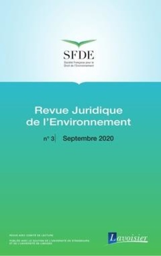  Office international de l'eau - Revue juridique de l'Environnement N° 3, Septembre 2020 : .