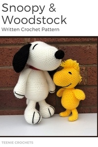  Teenie Crochets - Snoopy and Woodstock - Written Crochet Pattern.