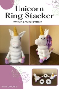  Teenie Crochets - Unicorn Ring Stacker - Written Crochet Pattern.