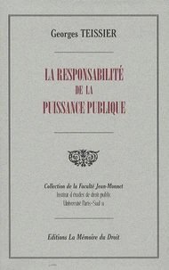La responsabilité de la puissance publique