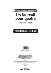 Français primaire Lecture en tête Un fauteuil pour quatre