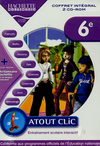  Hachette Multimédia - Coffret intégral atout clic 6ème. - 2 CD-ROM.