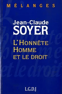 Mélanges en l'honneur de Jean-Claude Soyer