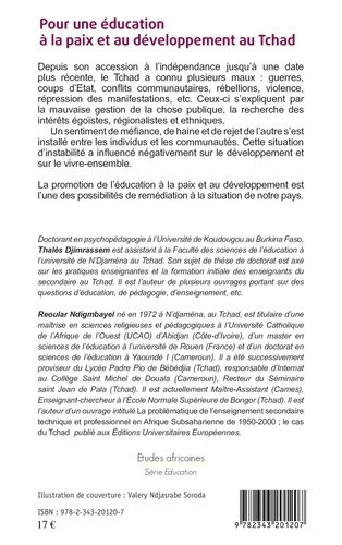 Pour une éducation à la paix et au développement au Tchad