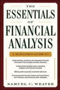 The Essentials of Financial Analysis.