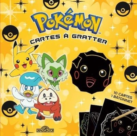 Pokémon, Cartes à gratter. Avec 10 cartes et 1 bâtonnet