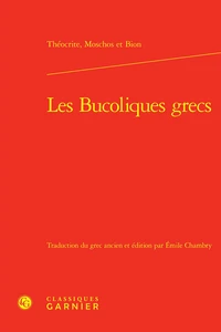 Les bucoliques grecs
