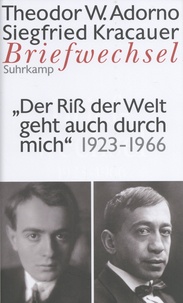 Theodor W. Adorno et Siegfried Kracauer - Briefwechsel 1923-1966.