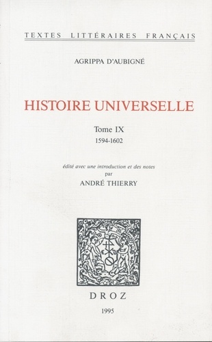 Histoire universelle. Tome 9, 1594-1602