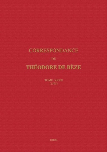 Correspondance de Théodore de Bèze. Tome 32 (1591) - Occasion