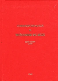 Correspondance de Théodore de Bèze