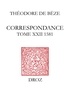 Théodore de Bèze - Correspondance de Théodore de Bèze - Tome 22 (1581).