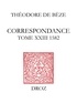 Théodore de Bèze - Correspondance de Théodore de Bèze - Tome 23 (1582).