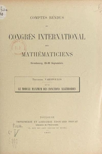 Sur le module maximum des fonctions algébroïdes