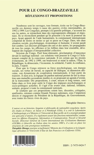 Pour le Congo-Brazzaville.. Réflexions et propositions