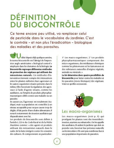 Le guide pratique du BioContrôle au jardin. Lutter naturellement contre les maladies et parisites