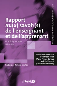 Rapport au(x) savoir(s) de l'enseignant et de l'apprenant